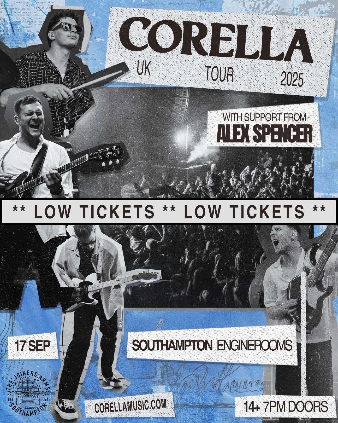 CORELLA AT ENGINEROOMS (LOW TICKETS)
